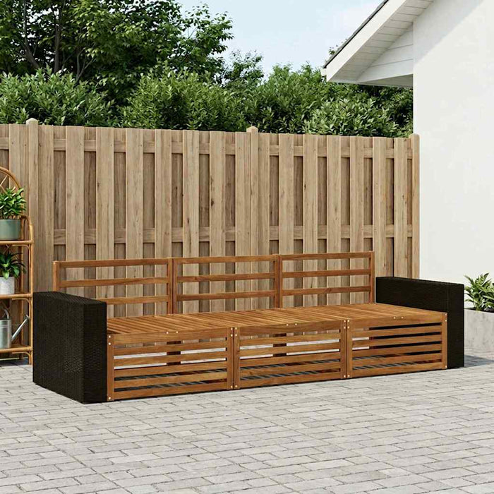 Set de canapele de exterior 3 pcs natural Lemn Solid de Acacia WALTI