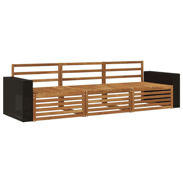 Set de canapele de exterior 3 pcs natural Lemn Solid de Acacia WALTI