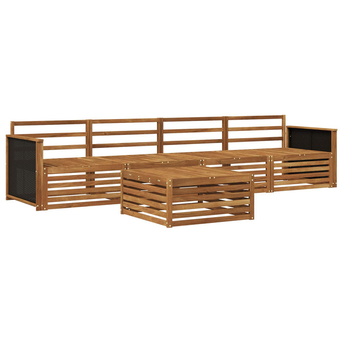 Set de canapele de exterior 5 pcs natural Lemn Solid de Acacia WALTI