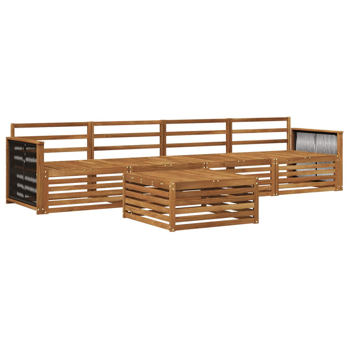 Set de canapele de exterior 5 pcs natural Lemn Solid de Acacia WALTI