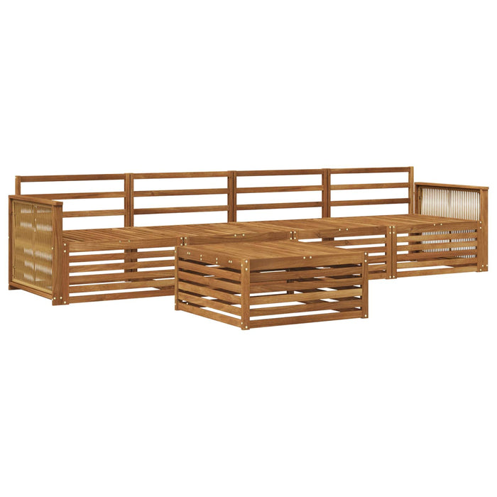 Set de canapele de exterior 5 pcs natural Lemn Solid de Acacia WALTI