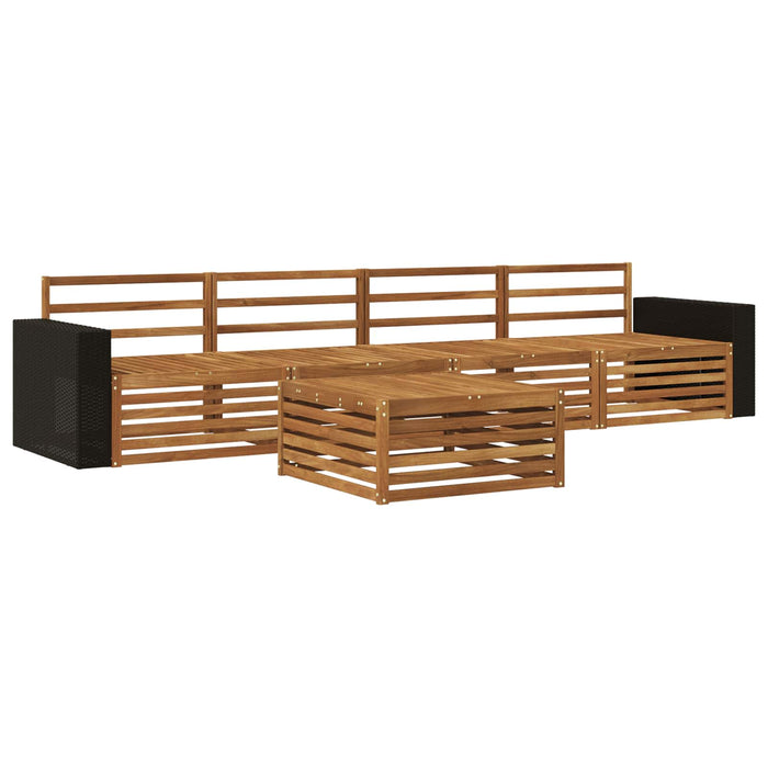 Set de canapele de exterior 5 pcs natural Lemn Solid de Acacia WALTI