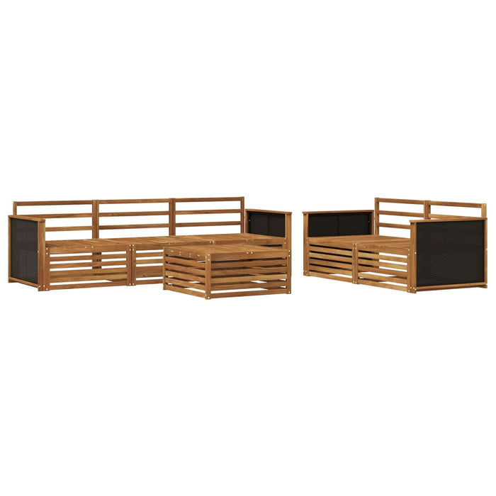 Set de canapele de exterior 6 pcs natural Lemn Solid de Acacia WALTI