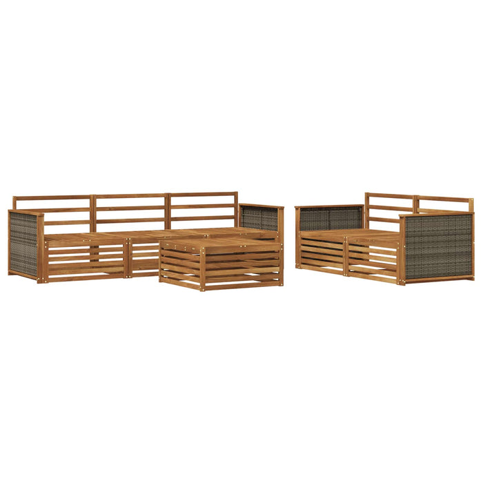 Set de canapele de exterior 6 pcs natural Lemn Solid de Acacia WALTI