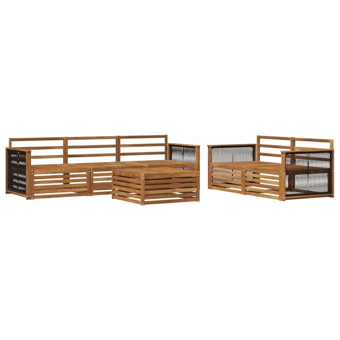Set de canapele de exterior 6 pcs natural Lemn Solid de Acacia WALTI