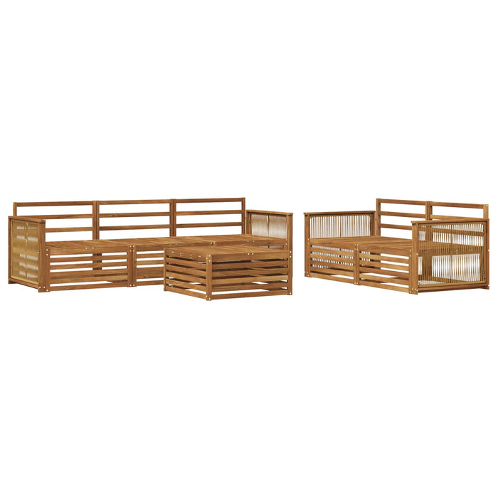Set de canapele de exterior 6 pcs natural Lemn Solid de Acacia WALTI