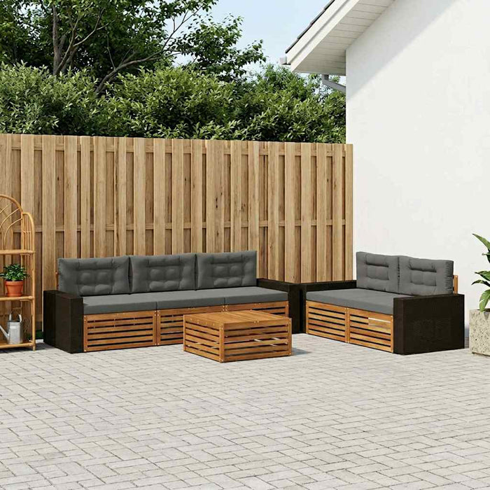 Set de canapele de exterior 6 pcs Natural și Antracit WALTI