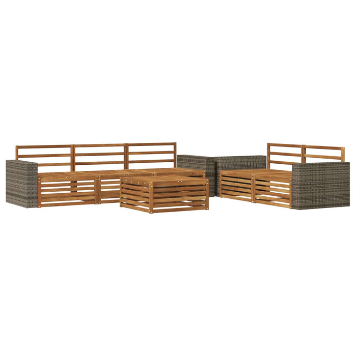 Set de canapele de exterior 6 pcs natural Lemn Solid de Acacia WALTI