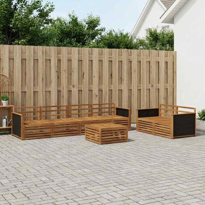 Set de canapele de exterior 7 pcs natural Lemn Solid de Acacia WALTI
