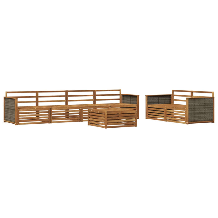Set de canapele de exterior 7 pcs natural Lemn Solid de Acacia WALTI