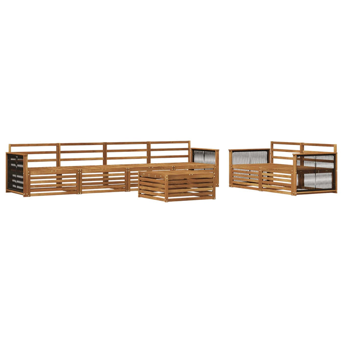 Set de canapele de exterior 7 pcs natural Lemn Solid de Acacia WALTI
