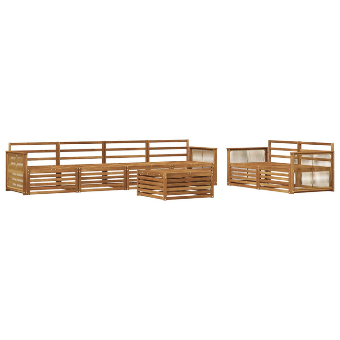 Set de canapele de exterior 7 pcs natural Lemn Solid de Acacia WALTI