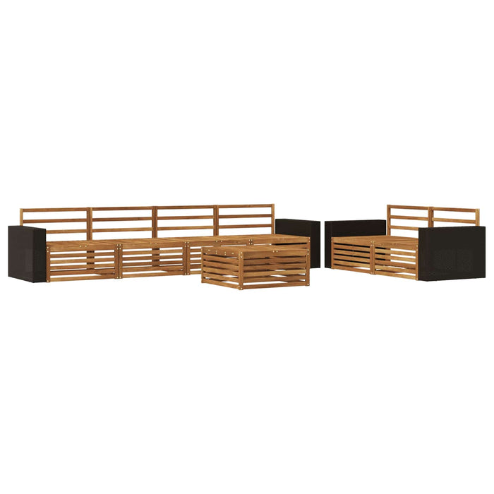Set de canapele de exterior 7 pcs natural Lemn Solid de Acacia WALTI