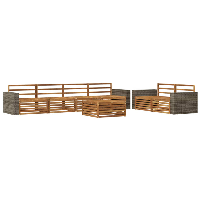 Set de canapele de exterior 7 pcs natural Lemn Solid de Acacia WALTI