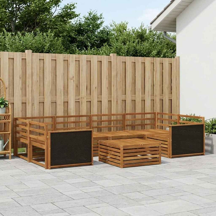 Set de canapele de exterior 7 pcs natural Lemn Solid de Acacia WALTI