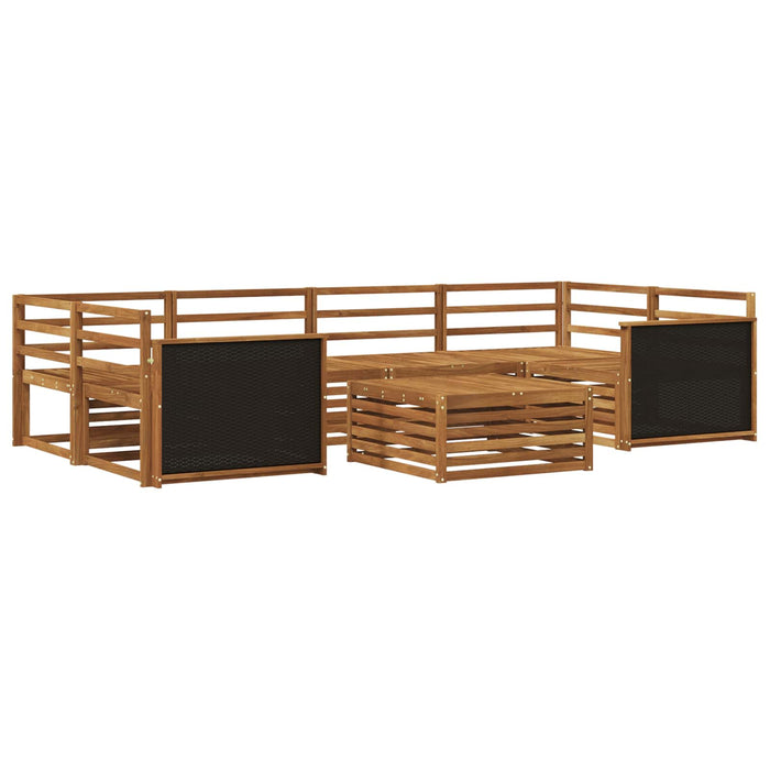 Set de canapele de exterior 7 pcs natural Lemn Solid de Acacia WALTI