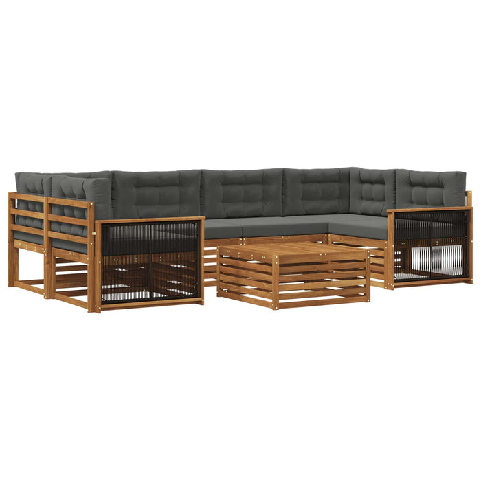 Set de canapele de exterior cu pernă 7 pcs Natural și Antracit WALTI