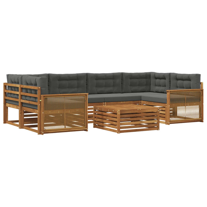 Set de canapele de exterior cu pernă 7 pcs Natural și Antracit WALTI