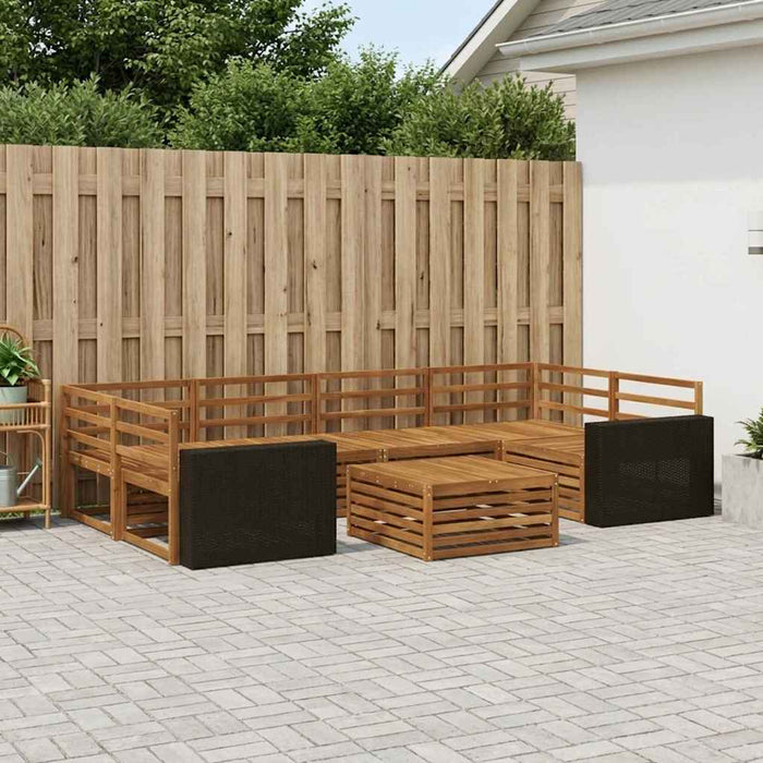 Set de canapele de exterior 7 pcs natural Lemn Solid de Acacia WALTI