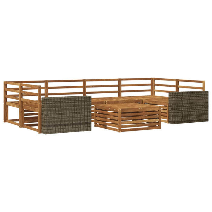 Set de canapele de exterior 7 pcs natural Lemn Solid de Acacia WALTI