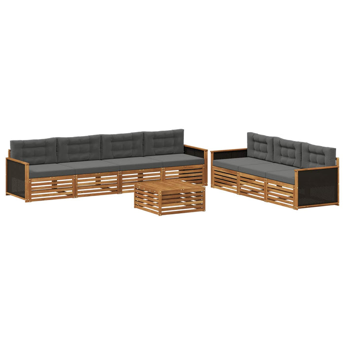 Set de canapele de exterior 8 pcs Natural și Antracit WALTI
