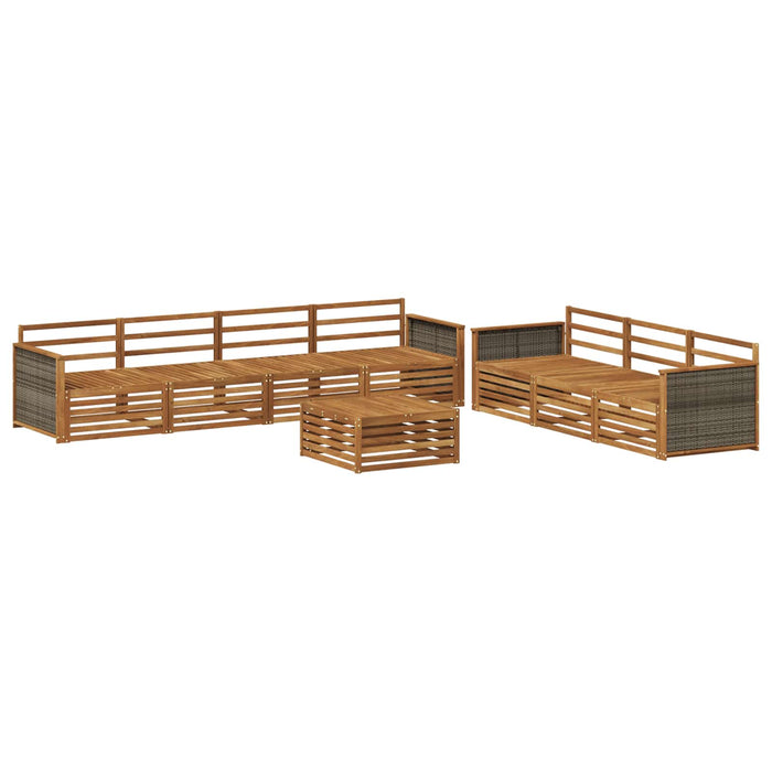 Set de canapele de exterior 8 pcs natural Lemn Solid de Acacia WALTI