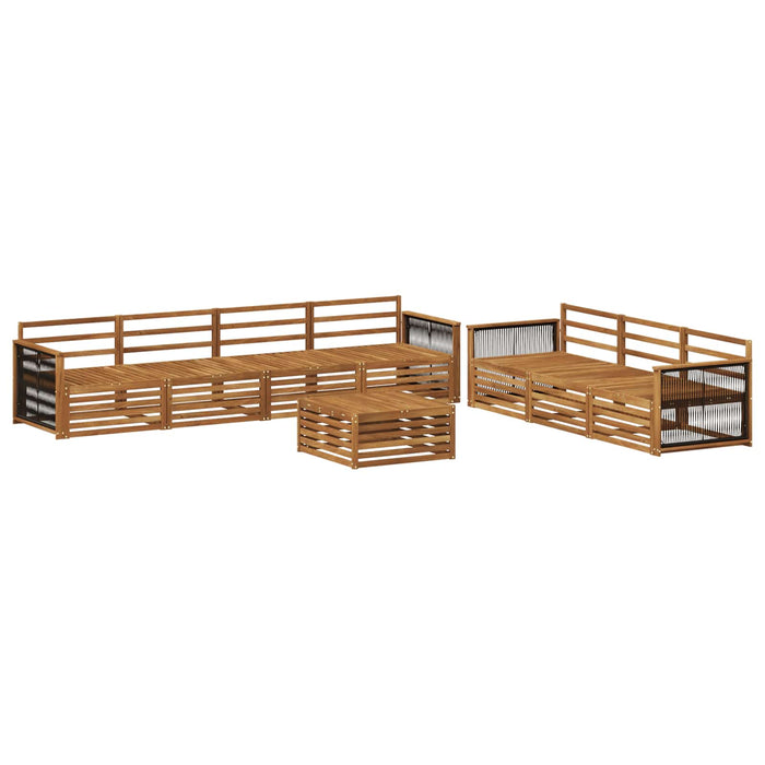Set de canapele de exterior 8 pcs natural Lemn Solid de Acacia WALTI
