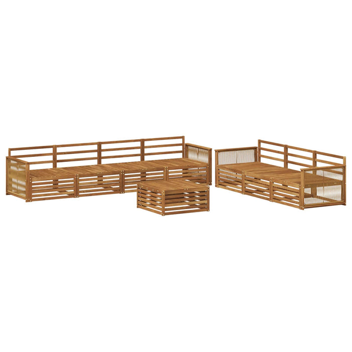Set de canapele de exterior 8 pcs natural Lemn Solid de Acacia WALTI