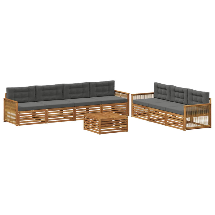 Set de canapele de exterior cu pernă 8 pcs Natural și Antracit WALTI