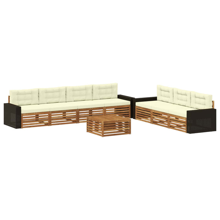 Set de canapele de exterior 8 pcs Natural și Crem WALTI