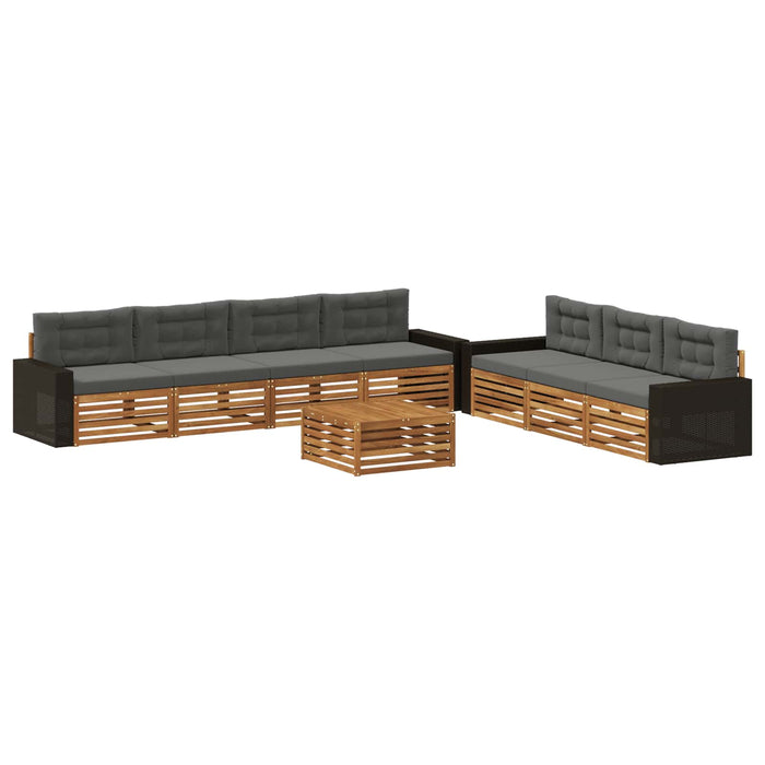 Set de canapele de exterior 8 pcs Natural și Antracit WALTI