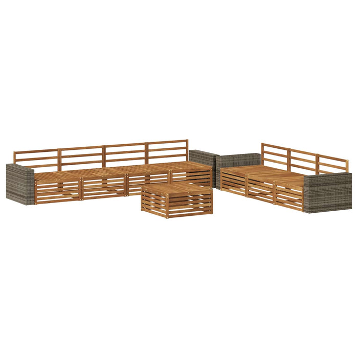 Set de canapele de exterior 8 pcs natural 79 x 79 x 37 cm WALTI