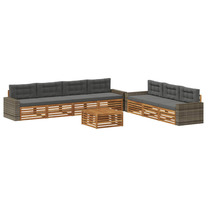 Set de canapele de exterior 8 pcs Natural și Antracit WALTI