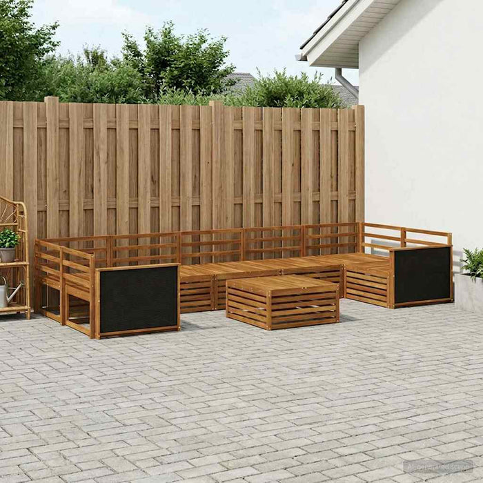Set de canapele de exterior 8 pcs natural Lemn Solid de Acacia WALTI