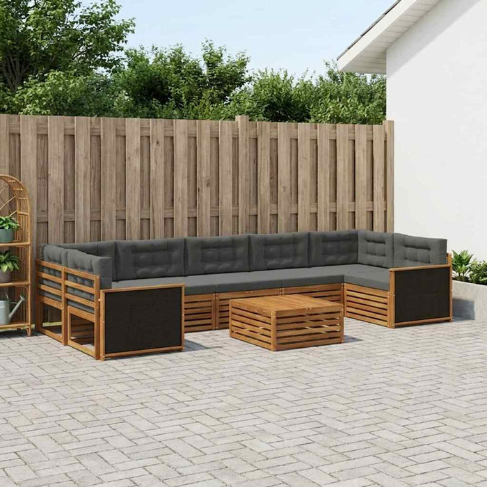Set de canapele de exterior 8 pcs Natural și Antracit WALTI