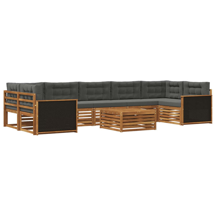 Set de canapele de exterior 8 pcs Natural și Antracit WALTI