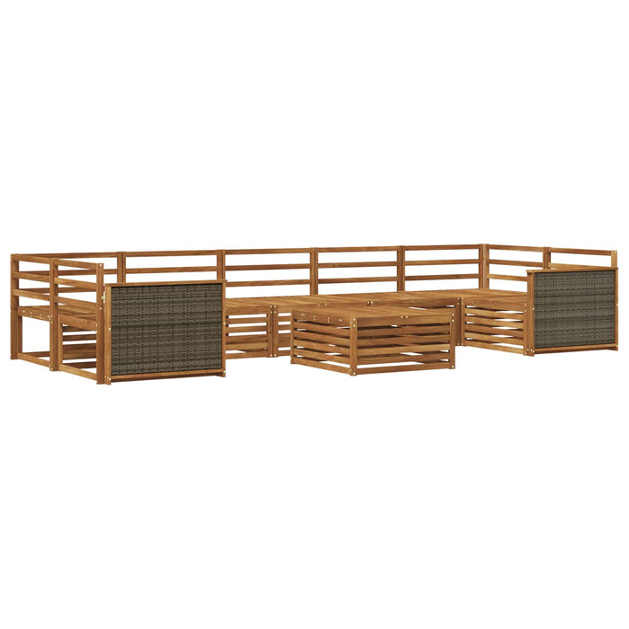 Set de canapele de exterior 8 pcs natural Lemn Solid de Acacia WALTI