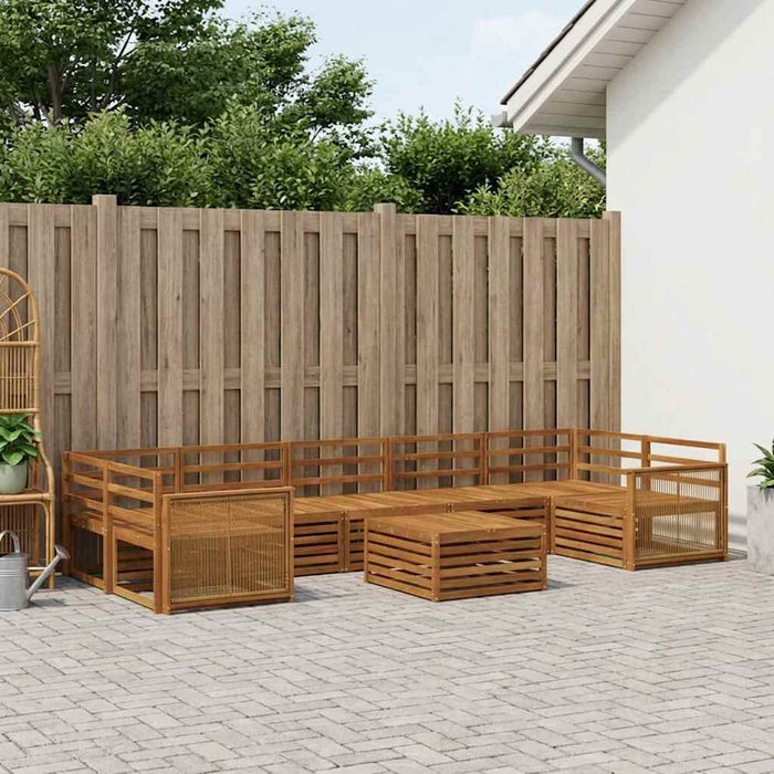 Set de canapele de exterior 8 pcs natural Lemn Solid de Acacia WALTI