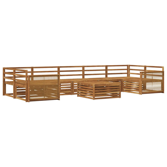Set de canapele de exterior 8 pcs natural Lemn Solid de Acacia WALTI