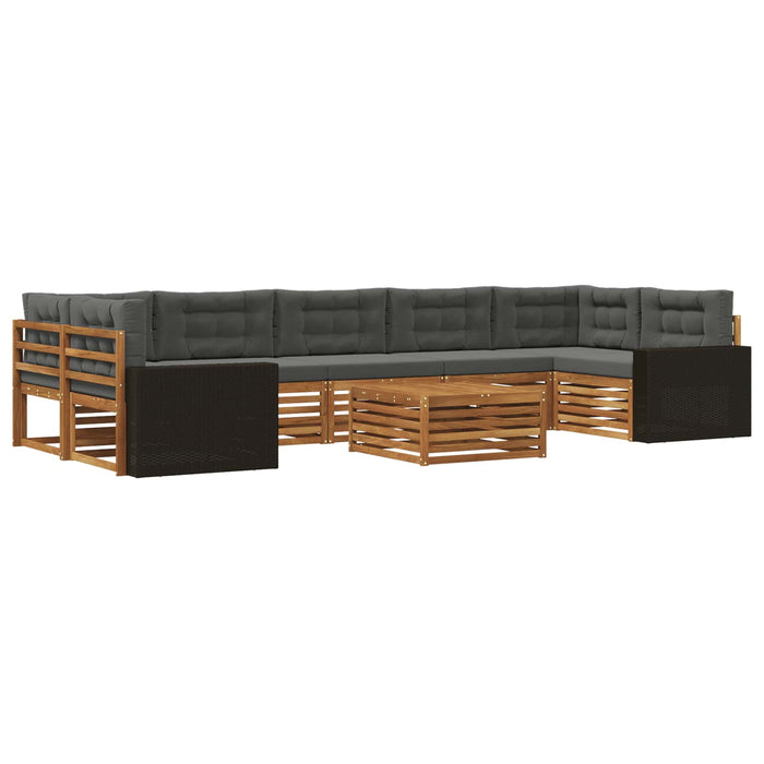 Set de canapele de exterior 8 pcs Natural și Antracit WALTI