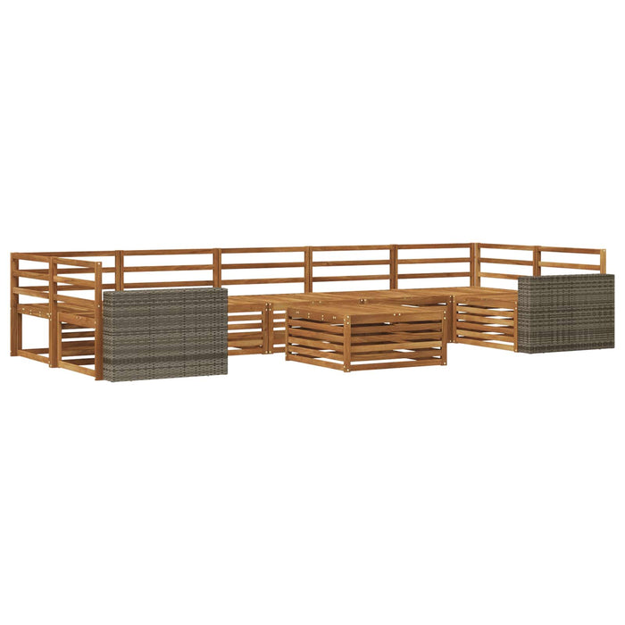 Set de canapele de exterior 8 pcs natural Lemn Solid de Acacia WALTI