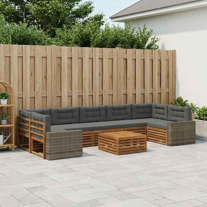 Set de canapele de exterior 8 pcs Natural și Antracit WALTI
