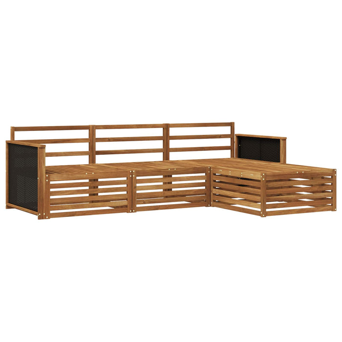 Set de canapele de exterior 4 pcs natural Lemn Solid de Acacia WALTI