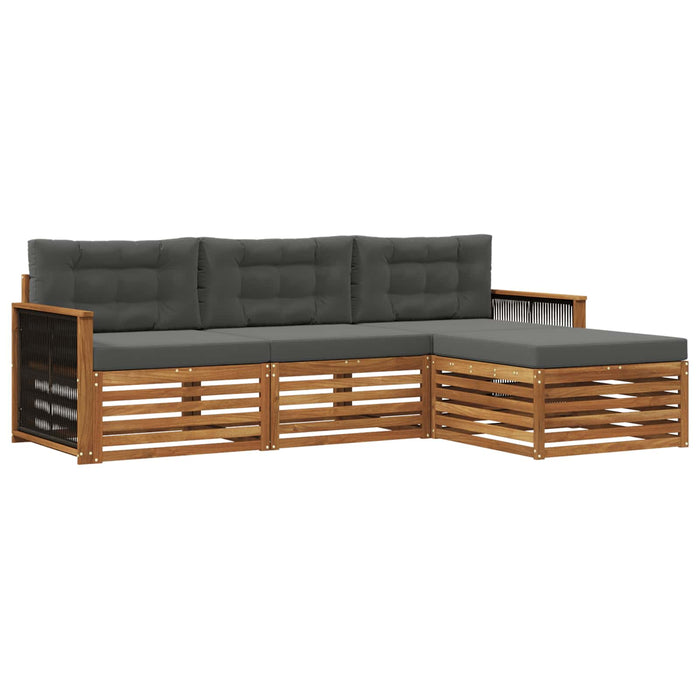 Set de canapele de exterior cu pernă Natural și Antracit WALTI