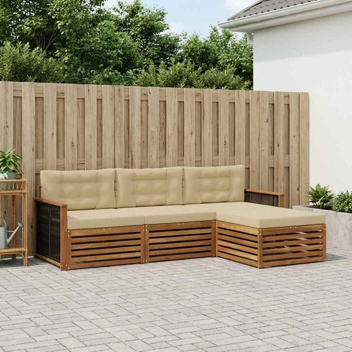 Set de canapele de exterior Natural și Bej 249 x 162,5 x 73 cm WALTI
