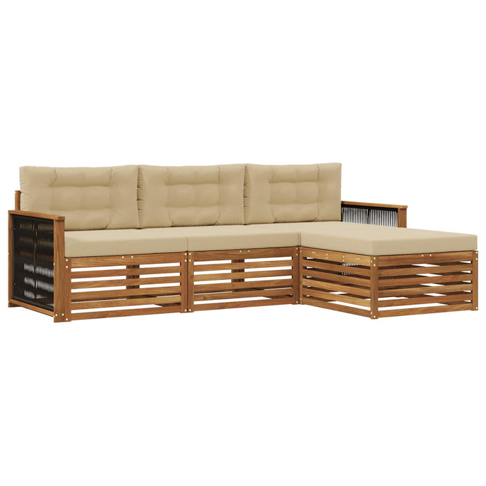 Set de canapele de exterior Natural și Bej 249 x 162,5 x 73 cm WALTI
