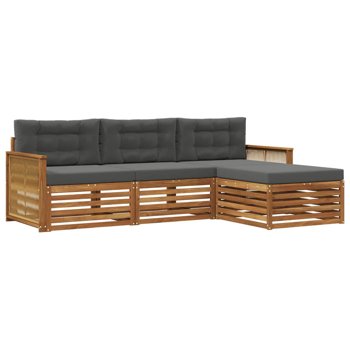 Set de canapele de exterior cu pernă Natural și Antracit WALTI