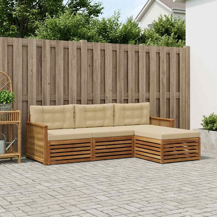 Set de canapele de exterior Natural și Bej 249 x 162,5 x 73 cm WALTI
