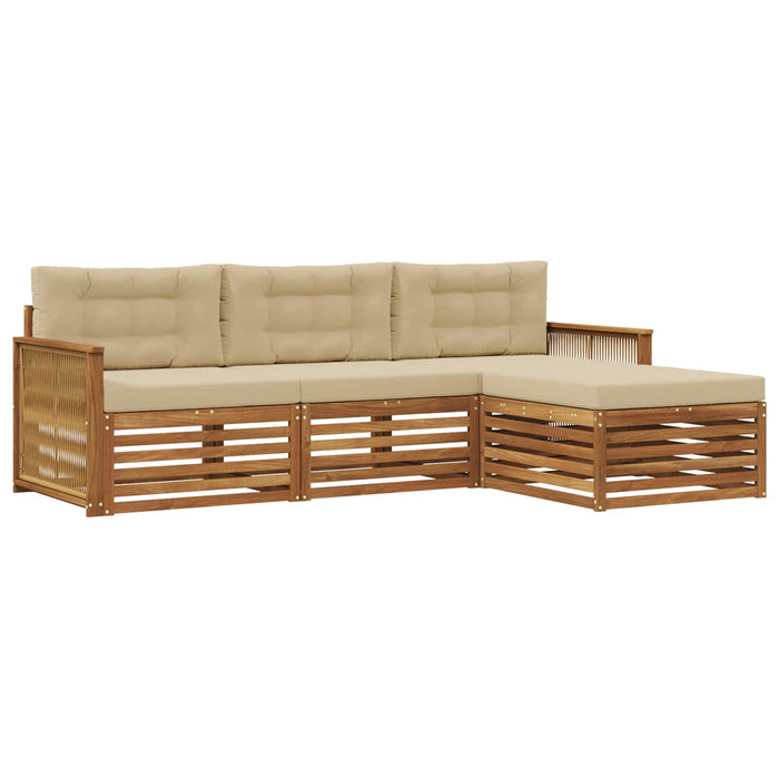 Set de canapele de exterior Natural și Bej 249 x 162,5 x 73 cm WALTI