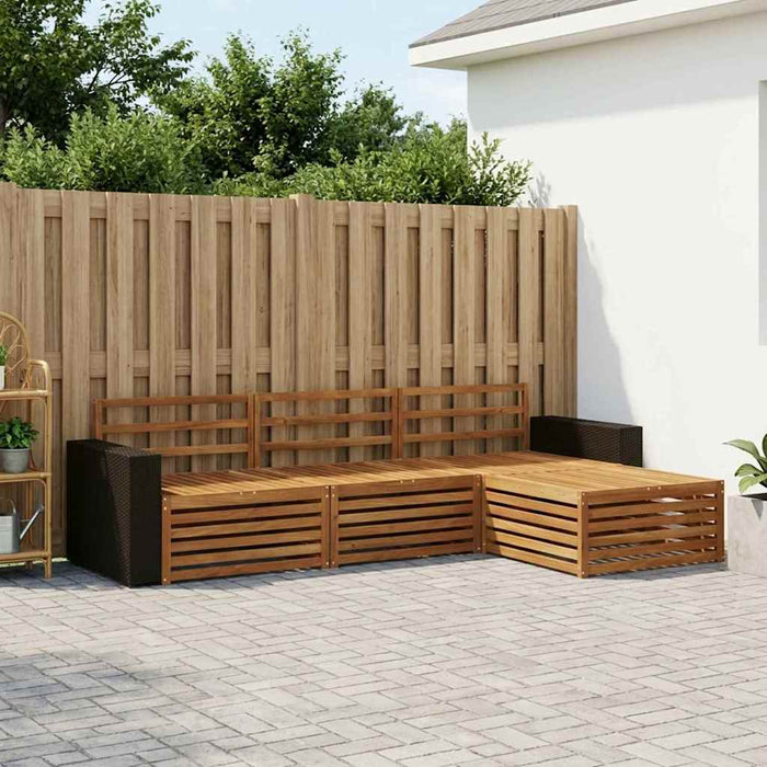 Set de canapele de exterior 5 pcs Lemn Solid de Acacia WALTI